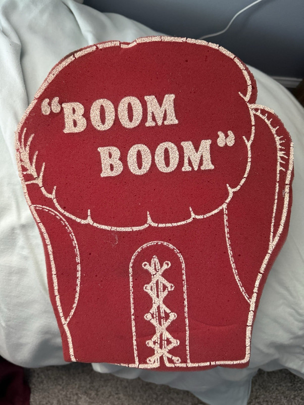 "Boom Boom" Foam Boxing Glove Single, Red/White, One Size Adult Unisex
