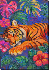 Bead Embroidery Kit DIY "Sweet dream" Beaded Needlepoint Craft Set