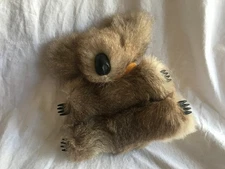 Vintage Koala Bear Real Kangaroo Fur Plush Stuffed Animal 6.5” Made in Australia