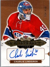 2016-17 Fleer Showcase #144 Charlie Lindgren #/499 Autograph