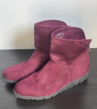 Basic Editions Remix Burgundy Ankle Bootie Wo...