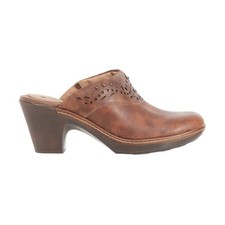 Sofft Laina Clogs Leather Open Back Enhanced Comfort Platform 8 Women
