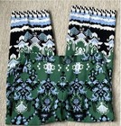 Chico's Pants Womens Size 1 Ikat Print Wide Leg Crop Green Blue White — photo 4