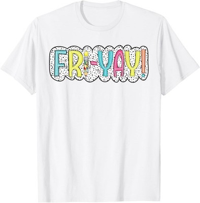 Cool Fri-Yay Teacher Kids Shirt Friday Kids FriYay Weekend T-Shirt
