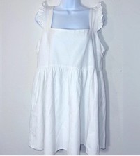 NASTY GAL White Ruffle Sleeve Baby Doll dress Woman’s Size 10