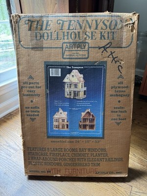 Vintage The Tennyson Dollhouse Kit - Artply Model #99 - 33x24x15