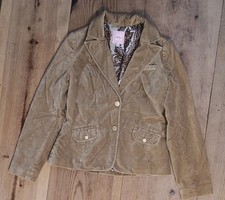 Vtg Y2K Old Navy Velvet Blazer Women S Tan Button Up Academia Preppy Flaw Read