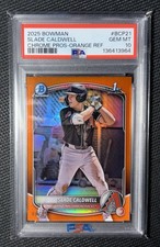 2025 Bowman Slade Caldwell 1st Orange Refractor /25 #BCP-21 Psa 10