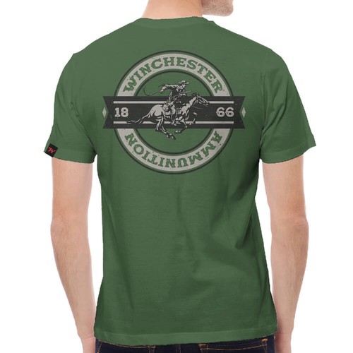 Winchester Legend - T-shirt a maniche corte Rider Crest Banner - Made in USA - Foto 3 di 12