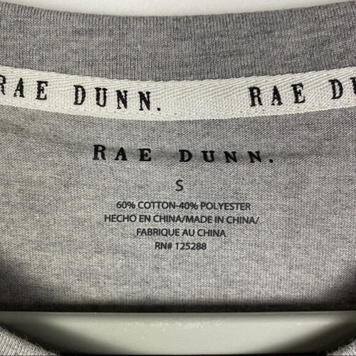 Rae Dunn "New Year New You" T-Shirt Damen Small Heather Gray Grafikdruck NEU - Bild 3 von 11