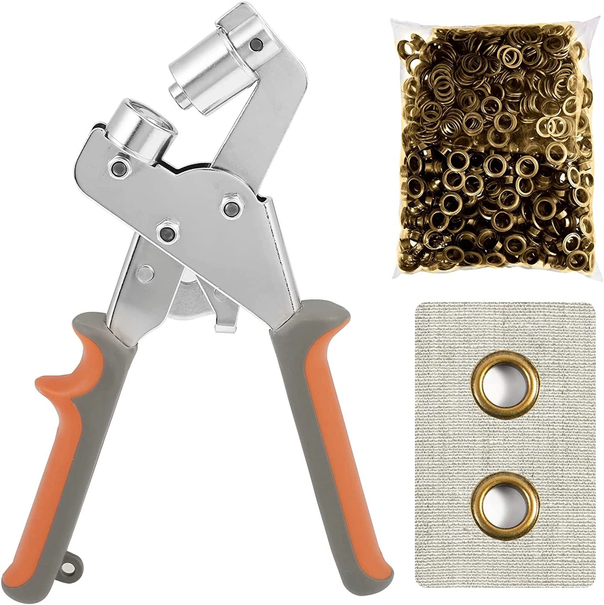 Dyna Living Eyelet 3 8inch 10.5mm Bronze Grommets with Orange Hole Punch