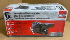 BESSEY BV-HD60 Heavy Duty Bench Vise: Heavy Duty, Covered, 6" Jaw Face Wd
