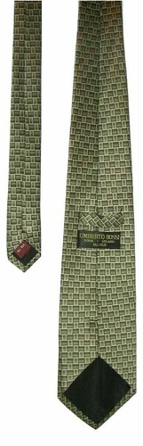 Corbata para hombre Umberto Bossi 100 % seda marrón bronceado 58" L - Imagen 3 de 6