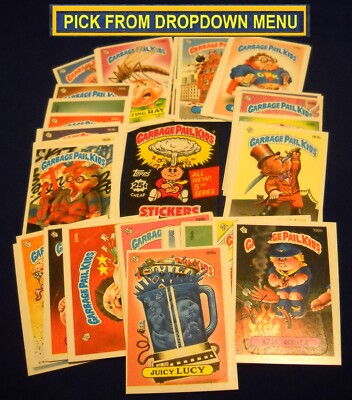 Vintage 1986 Topps 5th Series A&B GARBAGE PAIL KIDS You-Pick-1 Sticker