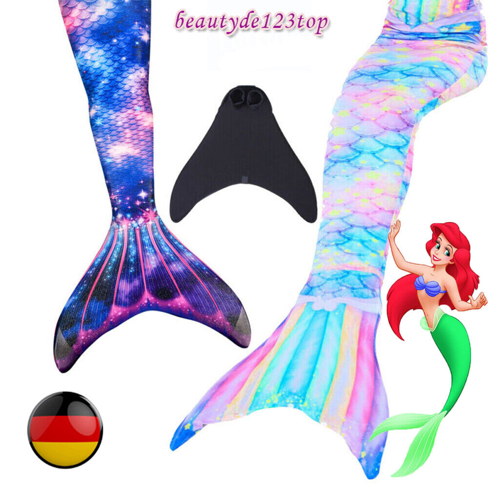 Mädchen Swimmable Kids Meerjungfrau Kostüm-Schwanz zum Schwimmen mit Monoflosse