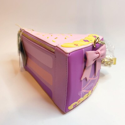 Loungefly Disney Baby Rapunzel Crossbody Bag Purple All Over Print Used Once Rapunzel Magic Flower Tangled Disney Loungefly Cross Body  main image 4