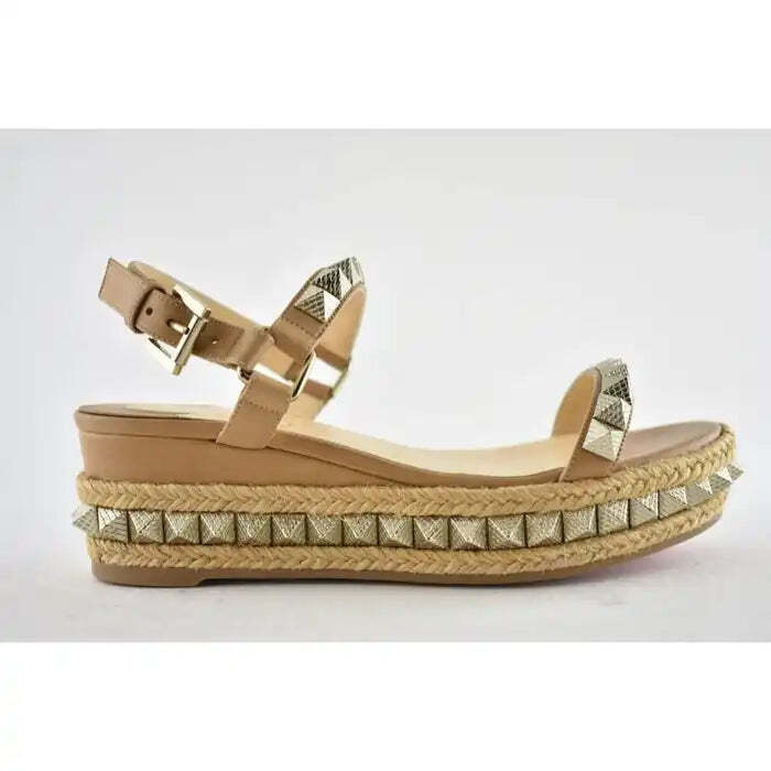 ■Christian Louboutin■Pyraclou 60 スパイク エスパドリーユ Pyraclou - 60 mm Espadrilles - Patent calf leather - Black