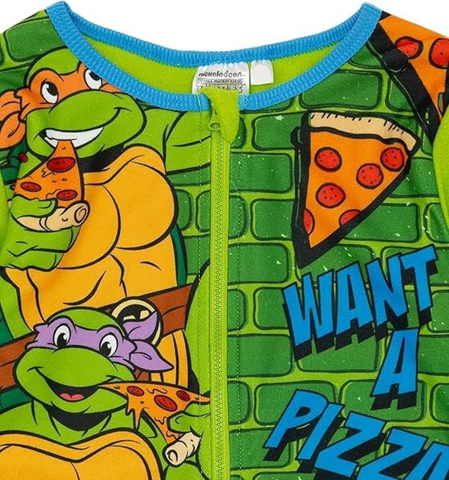 Pijama para dormir Teenage Mutant Ninja Turtles personaje polar para niños Foto 3 de 4