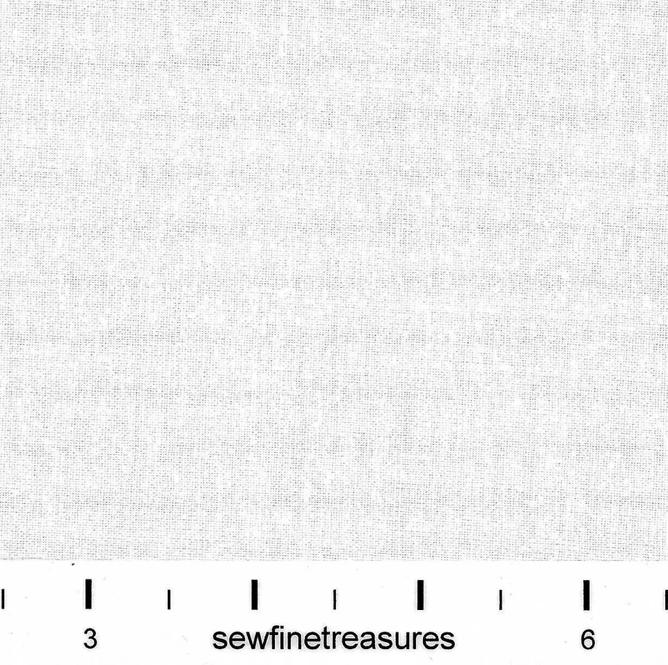 SoHo Solids WHITE Pure White Timeless Treasures Fabric By the FQ - 1/4 YD - Image 3 of 4
