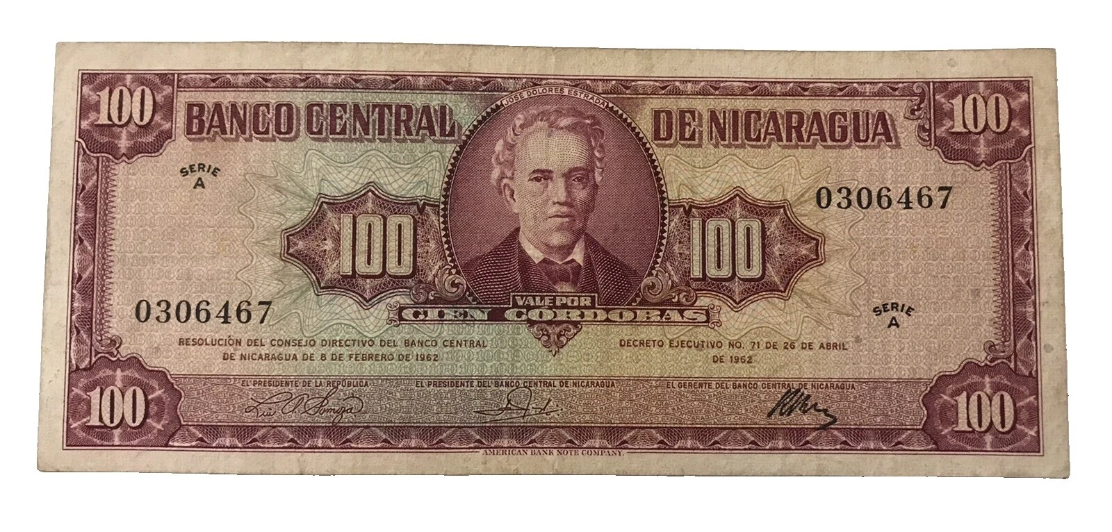 1962 billetes de Norteamérica y Centroamérica