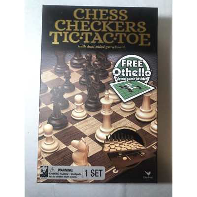 Cardinal Chess Checkers Tic Tac Toe Dual Sided Game Board New | eBay