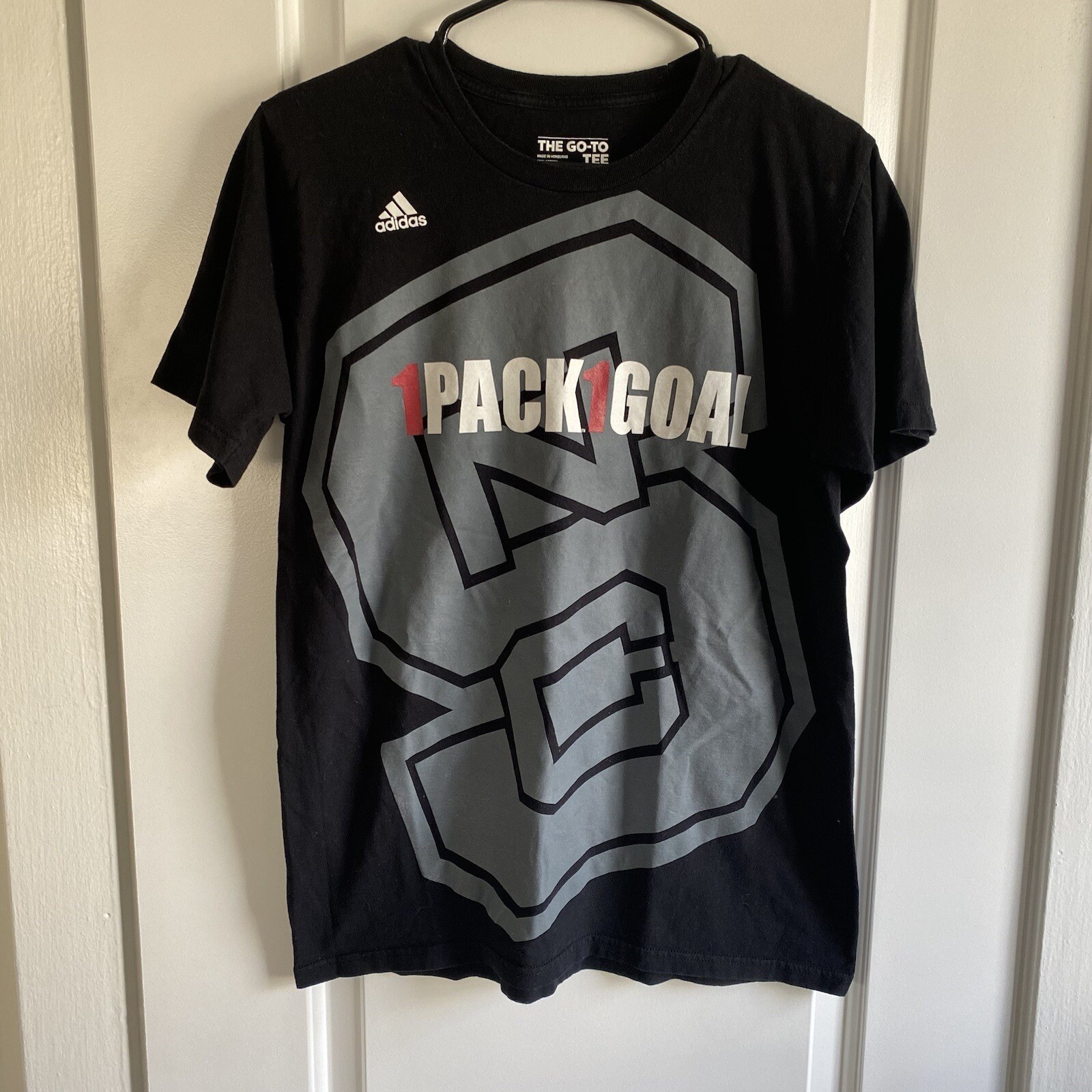 Adidas NC State 1 Pack 1 Goal Athletic T-Shirt Black Size Medium