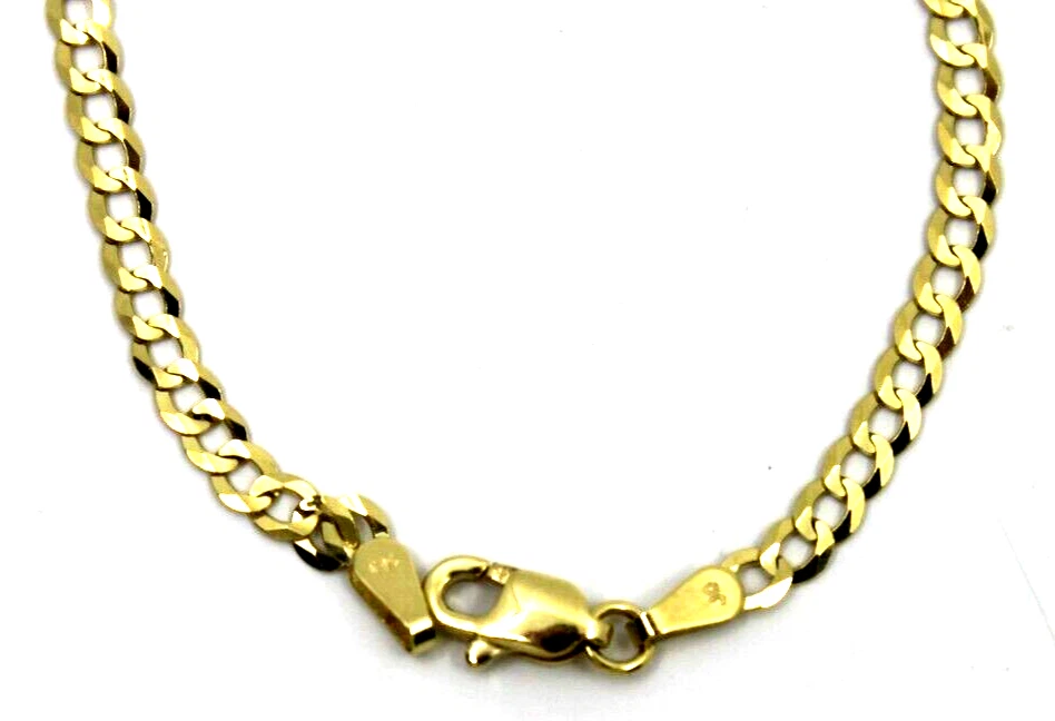 Браслет-цепочка с идентификатором браслет из чистого желтого золота 14 карат 6,10 дюйма - Изображение 4 из 4