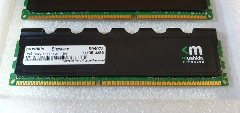 KIT Ram Mushkin Blackline DDR3 1866MHz (4 x 8GB) 32GB PC3-14900 (994072)  - Immagine 2 di 2