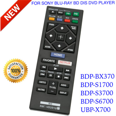Nuevo control remoto para Sony Blu-Ray Player RMT-VB201U BDP-BX370 BDP-S3700