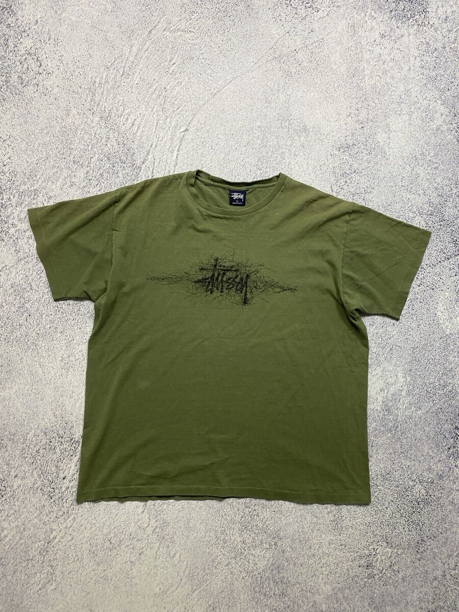 90s Vintage Stussy Made In USA Single Stitch Center Logo 90s Vintage Stussy Made In USA Single Stitch Center Logo