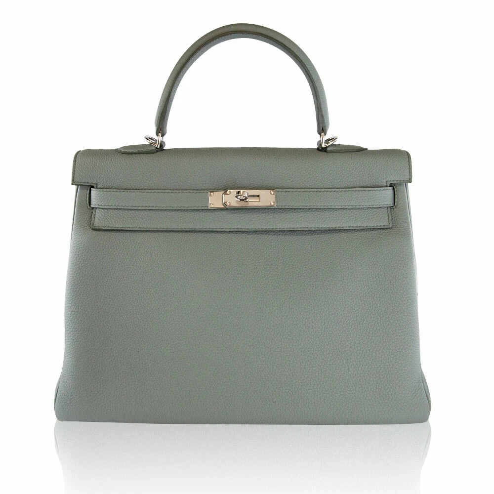 Hermes Kelly II Retourne 35 Vert Amande Togo 2019 PHW Handbag