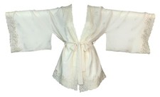 Vintage F/w 1998 Christian Dior John Galliano Ivory Silk Floral Lace Kimono