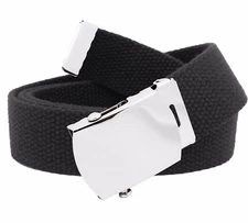 Build A Belt Men's Classic Silver Slider 1.25" Buckle with Adjustable Web Belt