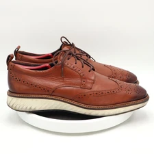 Ecco Hybrid ST 1 Mens 46 US 12 Shoes Brown Leather Lace Up Golf Oxford Wingtip
