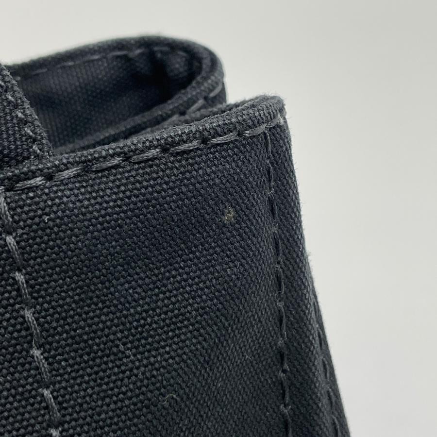 PRADA Canapa 2-Way Shoulder Tote Bag Canvas Black with Shoulder Strap #BS1772 thumbnail 4