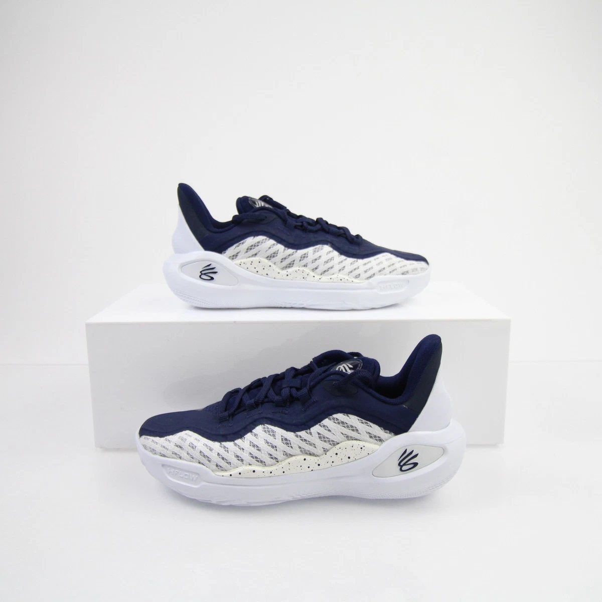 UNDER ARMOUR 9.5 Lightning 4 Mens Basketball Shoe Sneakers Navy Blue & White Youth Jet 23 Grade School – Sports Basement main image 4