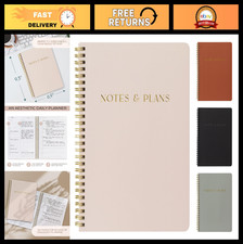Aesthetic Daily Planner & Notebook - Hourly Schedule, To-Do List Notepad, Stylis