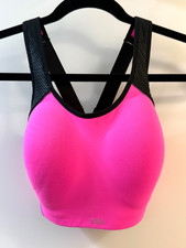 Victoria Secret Cross Back Wireless Padded Sports Bra 54867 size 34DD. 502