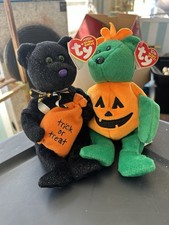 Ty Beanie Babies Halloween Trickster 2008  Tricky 2002 MWMT   Lot of 2
