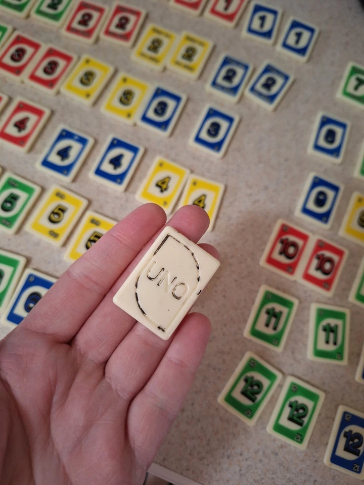 1993 Mattel UNO Rummy Up 90 Tile Replacement Game Parts Tiles Only - Image 4 of 4