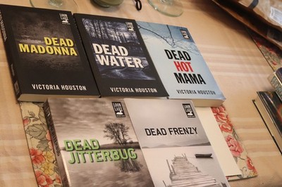Loon Lake Mystery Victoria Houston 5 Book Lot: Dead Hot Mama, Dead Frenzy & 3