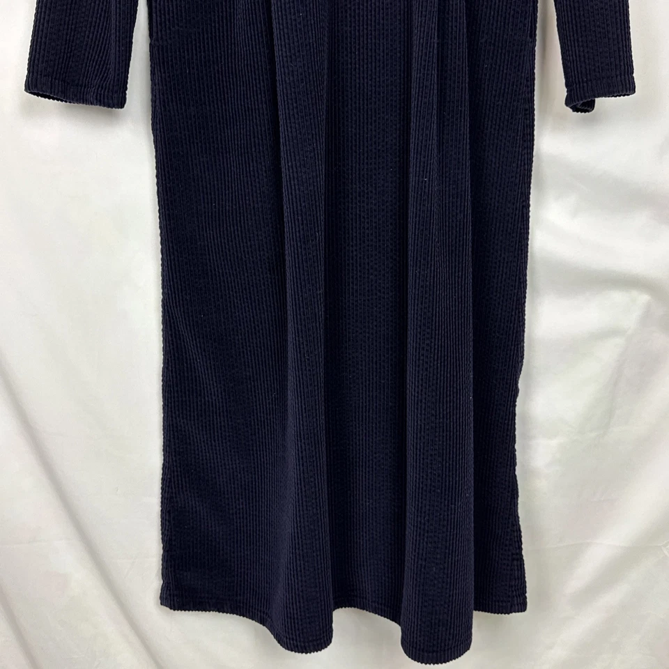 Talbots Womens 12 Long Corduroy Dress Maxi Classic Dark Blue Cottagecore - Image 4 of 4
