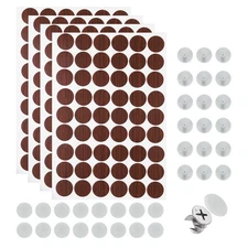 216Pcs Screw Hole Stickers and 200Pcs 11mm Screw Cover Caps, Light Gray