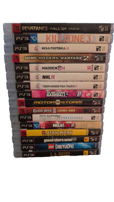 PS3 Game Lot of 16 GTA 5 LA Noire MW2 LEGO Star Wars Killzone Resistance + More