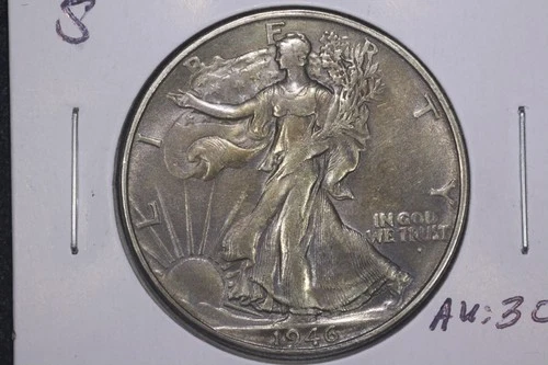 1946-S Walking Liberty Half, AU+