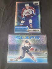 Cale Makar 2 Card Lot, Slaps Speckled + Pros And Prospects