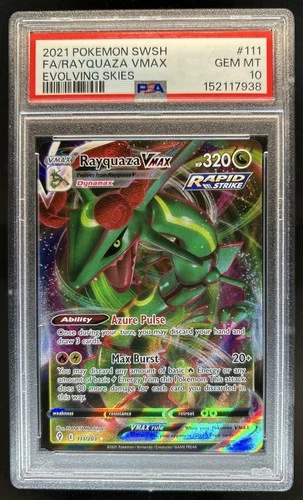 2021 Pokemon SWSH Evolving Skies Rayquaza VMAX #111/203 PSA 10 GEM MINT