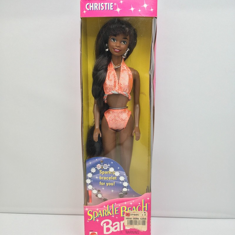 SPARKLE BEACH CHRISTIE AFRICAN AMERICAN BARBIE 1995 UNOPENED BRAND NEW IN BOX 