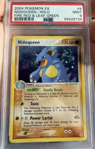 Pokémon TCG Nidoqueen EX FireRed & LeafGreen 9 Holo PSA 9 Near Mint