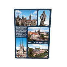 Postkarte AK Halle Saale Mehrbild Händel Denkmal Neue Residenz Gelaufen 1996
